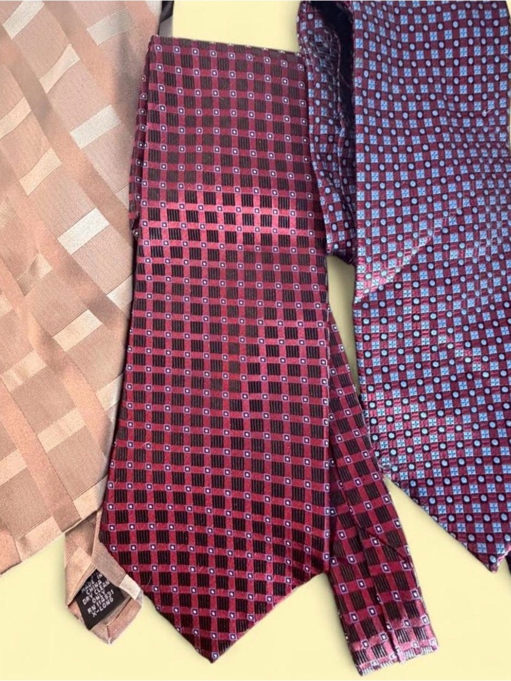 Pronto Uomo Geometric Silk Tie Trio